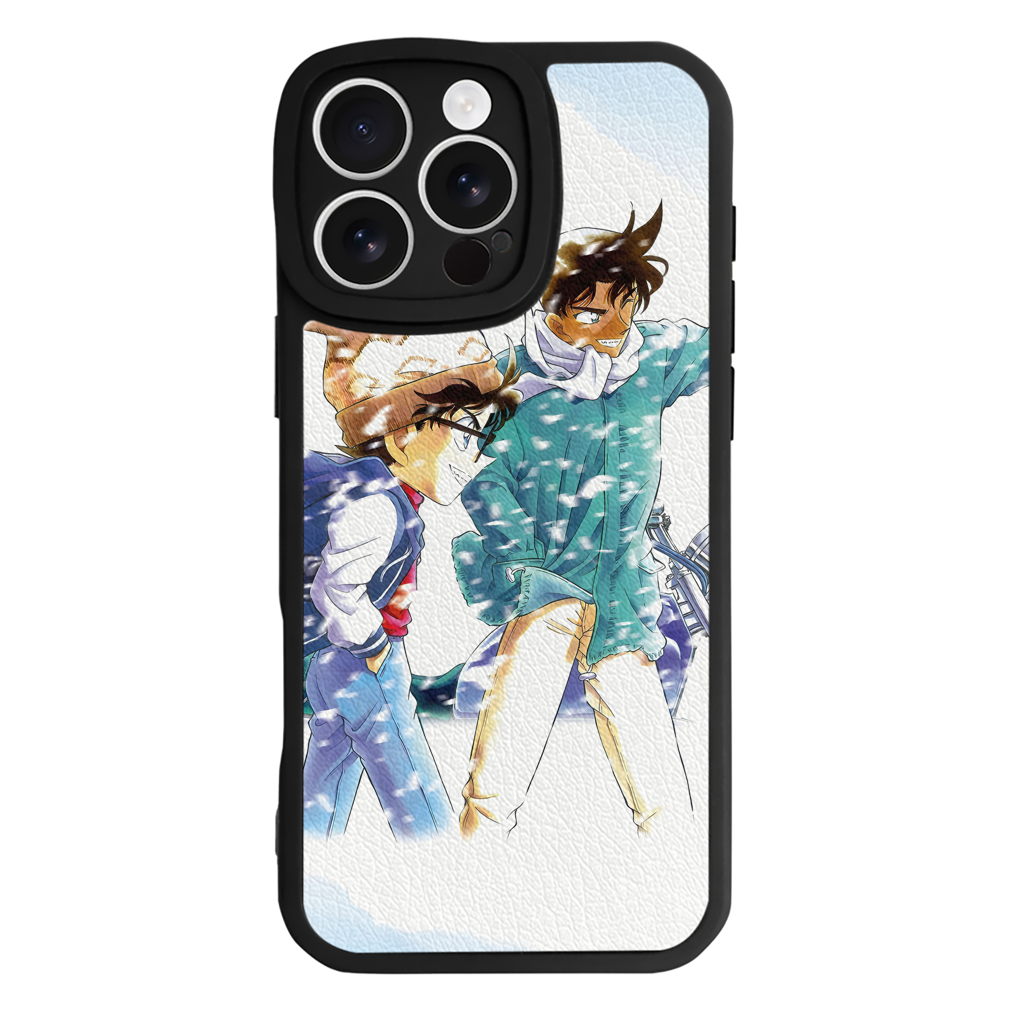 （画像用） 名探偵コナン Detective Conan 【iPhone 16シリーズ対応】シリコンスマホケース（レザー調） 材質：シリコン